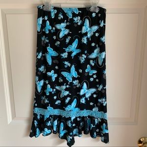 Juniors’ Blue Butterfly skirt - like NEW